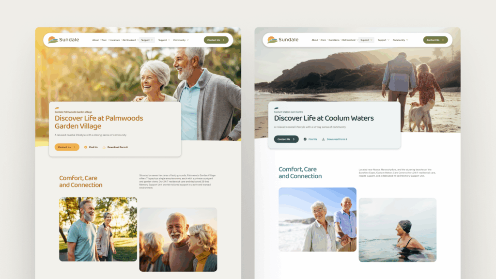 Sundale – Refreshed Age Care Web Experience